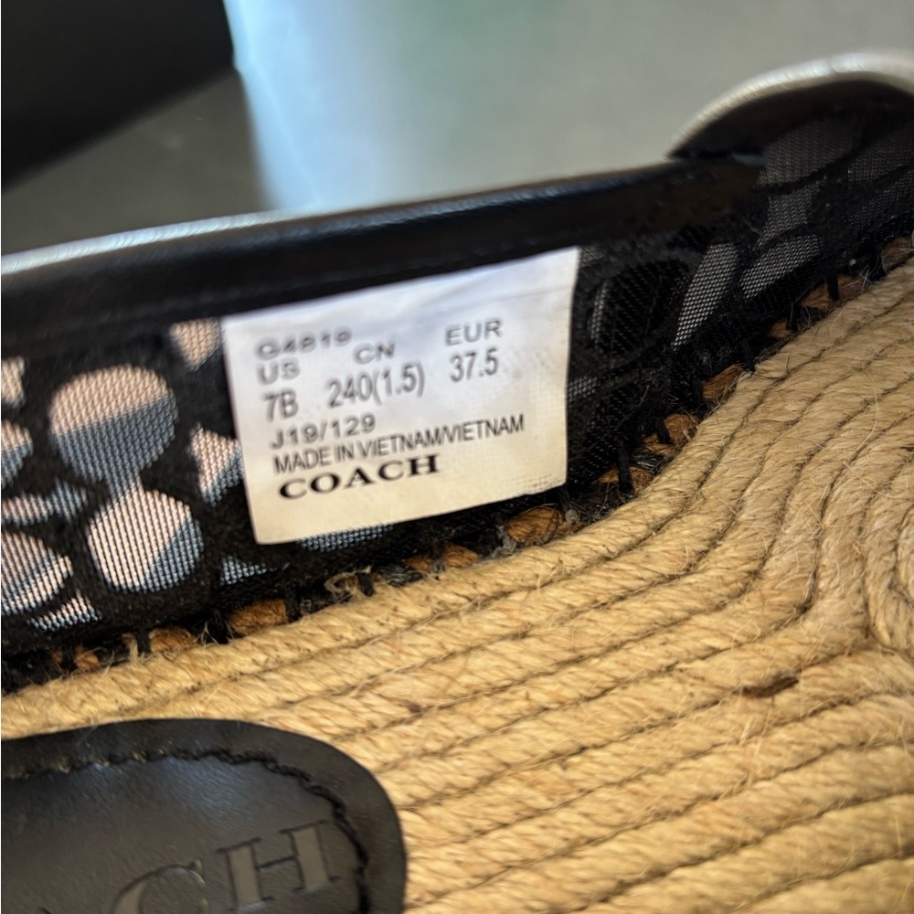 Coach Black Cleo Espadrille Mesh Slip-On - Picture 7 of 7